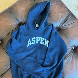 Gildan Aspen Navy Blue Hoodie Youth XL